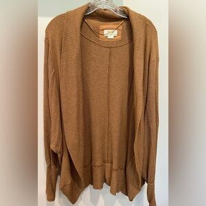 Maeve by Anthropologie Camel/Cognac Colored Sweater Cardigan in Size Large.